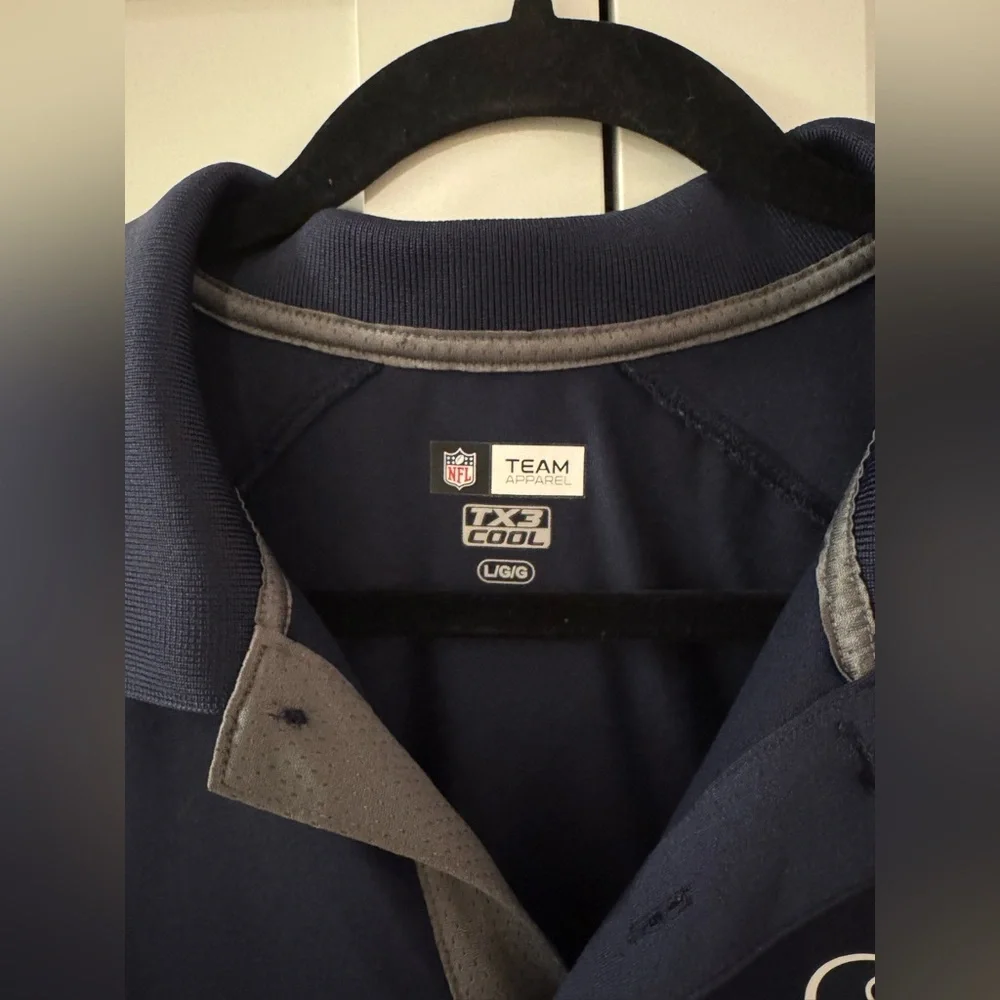 NWOT - NFL Official Houston Texans Navy Blue and Gray Polo Shirt - Size L - Picture 3 of 4